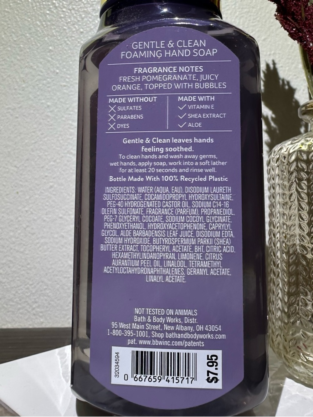Bath & Body Works Pomegrante Citrus Fizz Gentle Foaming Hand Soap 8.75 oz - Picture 3 of 3